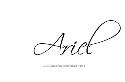 ariel name tattoo designs artofit