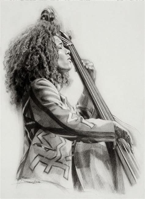 Pin By Diane Russell Fine Art Portrai On Jazz Musicians Charcoal