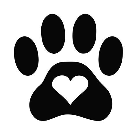 Dog Paw Print Silhouette At Getdrawings Free Download