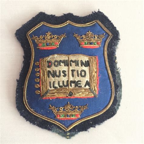 Vintage Embroiderd Oxford University Coat Of Arms Badge