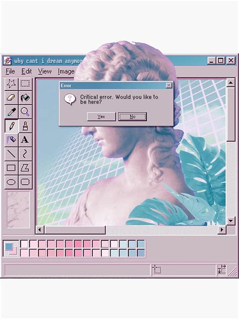 Vaporwave Ms Paint Ultra Sticker For Sale By Arradesigns Redbubble