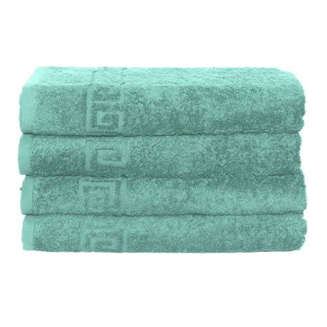 4 Piece 100 Cotton Handbath Towel With Color Options Turquoise Hand