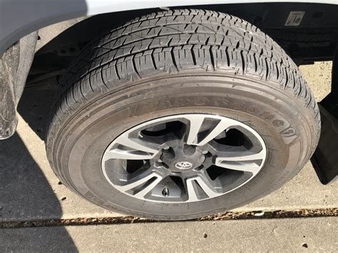 What size spacers did he have to run? 4 Toyota Tacoma TRD Sport Wheels w/ Firestone 265/65R17 ...