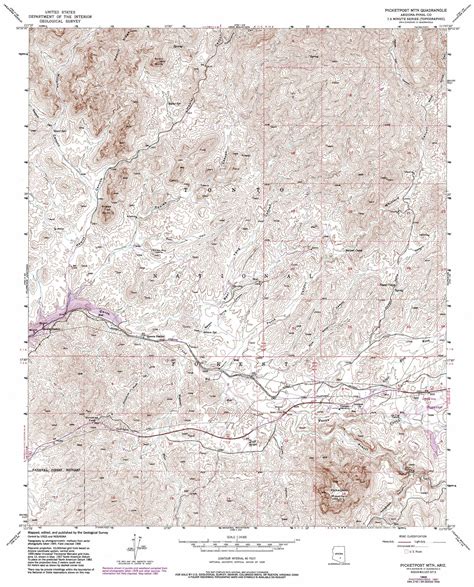 Picketpost Mountain Topographic Map Az Usgs Topo Quad 33111c2
