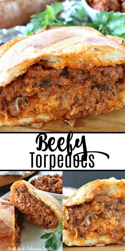 41 delicious hamburger recipes you are sure to try again and again. Beefy Torpedoes are loaded with ground beef, cheese, black olives and seasoned perfectly, these ...