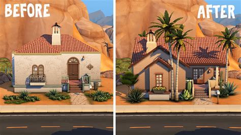 Agave Abode Renovating Base Game The Sims 4 Speed Build Youtube