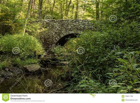 Old Stone Bridge In The Woods Stock Photo Image Of Outside Natural