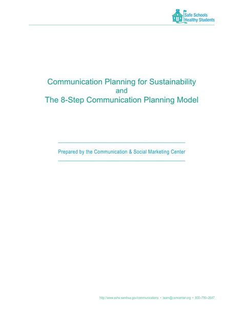 The 8 Step Communication Planning Model Docslib