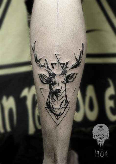 Deer Tattoo By Igor Pereira Artofigor Stag Tattoo Deer Tattoo