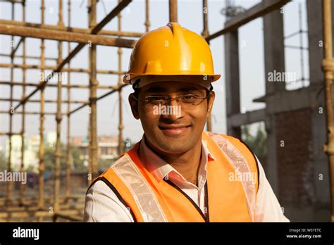 Architect At Construction Site Stock Photo Alamy