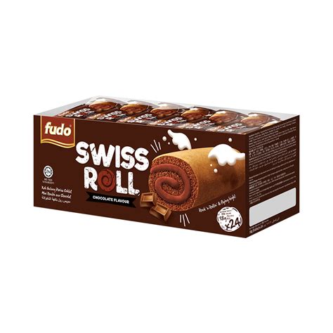Fudo Swiss Roll Chocolate 24 X18g Oriental Food Industries Sdn Bhd