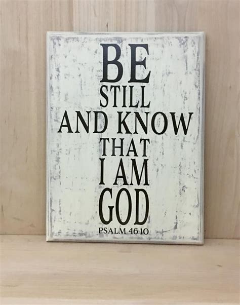 Be Still Wood Sign Religious Wooden Sign Christian Wall Art