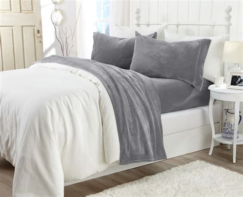 Extra Soft Cozy Velvet Plush Sheet Set. Deluxe Bed Sheets with Deep