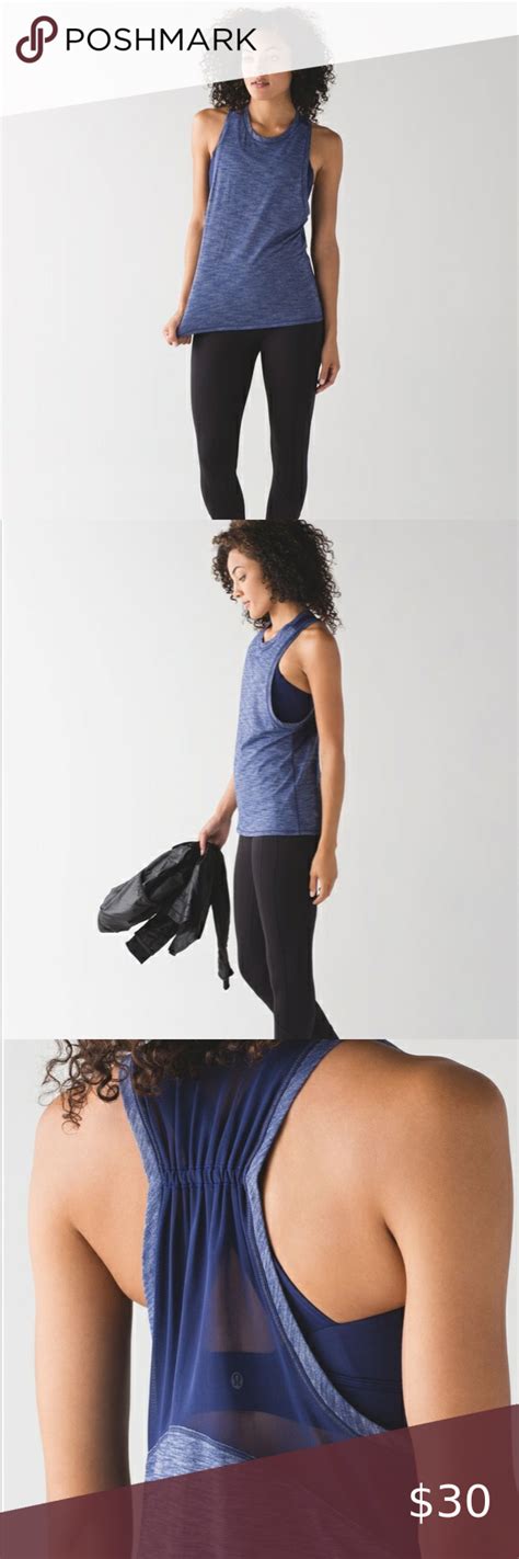 Lululemon Work The Circuit Tank Heather Hero Blue Clothes Design