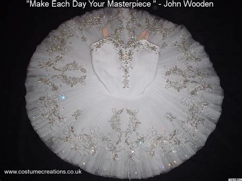 White Classical Ballet Tutu Embellished With Silver Emboidery And