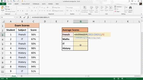That's how it's supposed to work. Excel Conditional Average Formula - YouTube