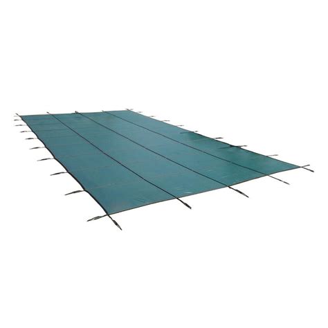 Blue Wave 18 Ft X 36 Ft Rectangular Green In Ground Safety Pool Cover