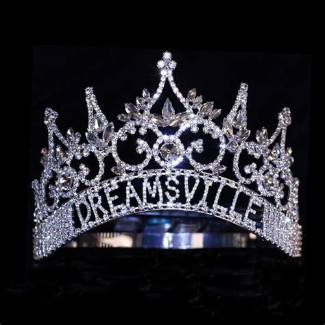 Customized Custom Beauty Custom Rhinestone Pageant Crowns Crystal Adjust Contour Band Miss Tiara