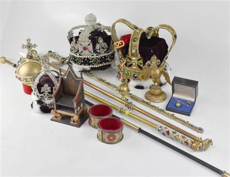 A Mixed Modern Craft Made Replica Crown Jewels Etc To Include A Copy
