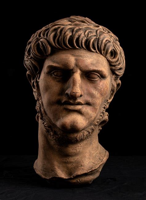 Unknown Italian 20th Century Large Terracotta Sculpture Portrait Roman Emperor Nero At 1stdibs