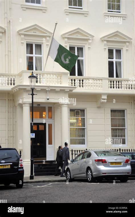 London Uk 18 December 2014 The Pakistan Embassy In London Flies Its