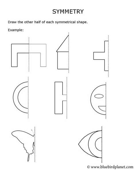 Line Of Symmetry Worksheet For Grade 4