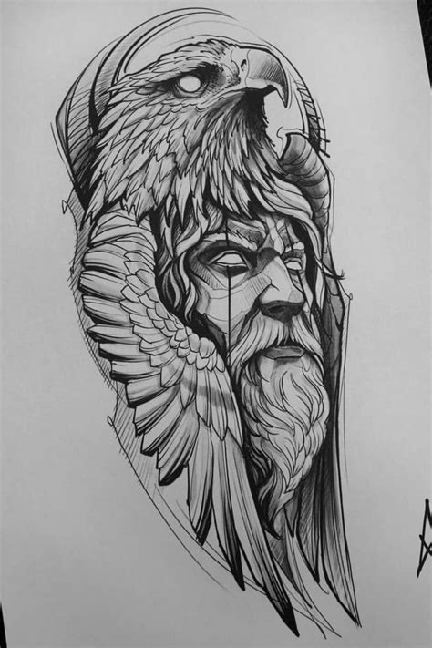 Eagle Head Sketch Tattoo Armtatueringar Djurtatueringar