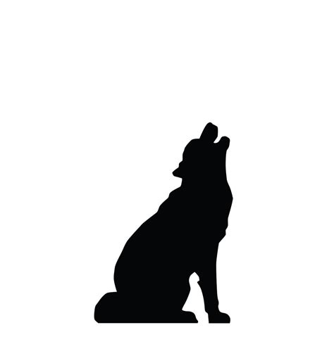 Howling Dog Silhouette At Getdrawings Free Download