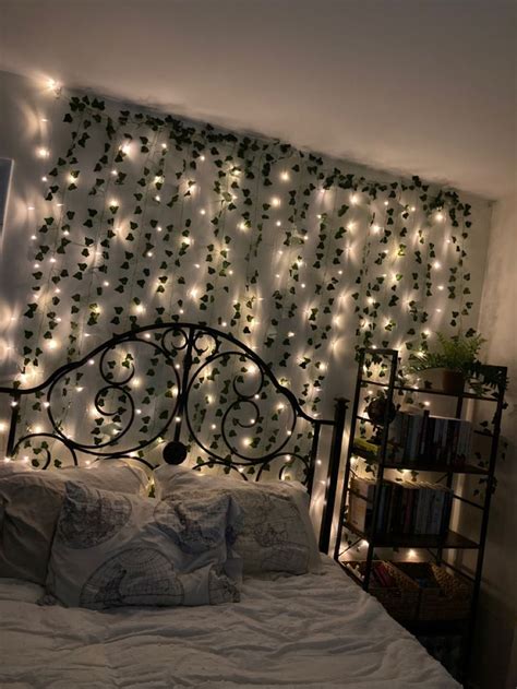 Ivy Fairy Light Wall Dream Room Inspiration Fairy Lights Bedroom