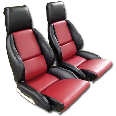 Corvette Seat Covers Two Tone Leather Mounted On Foam Standard 1984