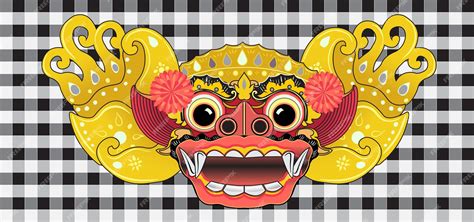 Premium Vector Barong Ket Illustration Balinese Traditional Dance