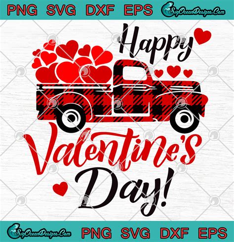 Happy Valentine's Day Truck SVG PNG-Truck With Hearts SVG-xoxo Svg