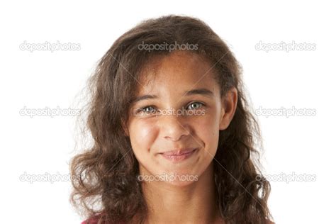 Smiling Mixed Race Girl — Stock Photo © Jbryson 21361107