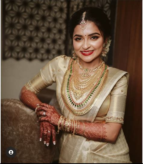 South Indian Makeup South Indian Bridal Jewellery Bridal Sarees South Indian Indian Wedding