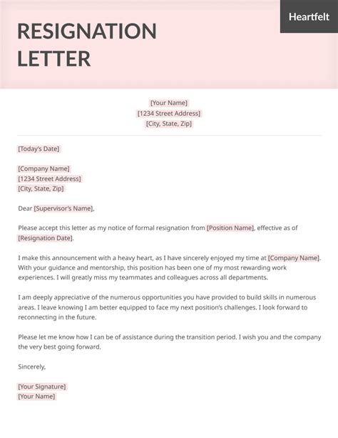 Example Of Letter Of Resignation Uk Sample Resignation Letter