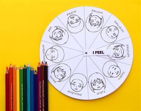 Free Printable Mood And Emotion Wheel Chart For Children Emotion Wheel