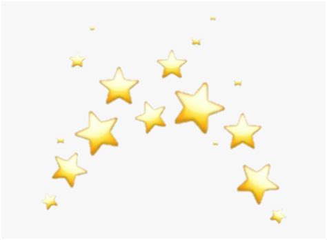 Aesthetic Heart Crown Emoji Tumblr Sparkle Star
