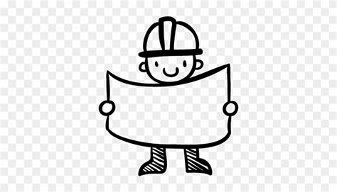 Constructor Hand Drawn Worker Vector People Working Drawing Easy