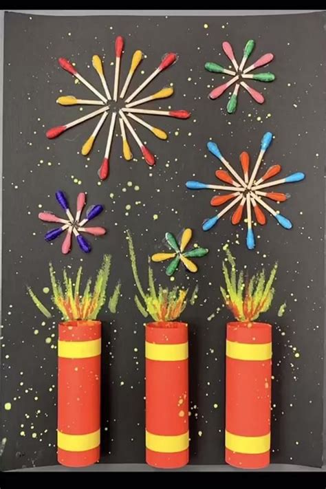 Fireworks Paper Craft For Kids Video Fireworks Craft For Kids