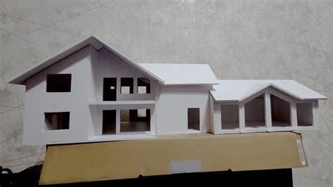 Foam Board Model Making House Architectural Model Part 1 Youtube