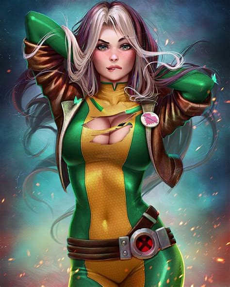 Rogue Rogue💾 Annamarie Mutant Xmen Marvel Art By Prywinko With