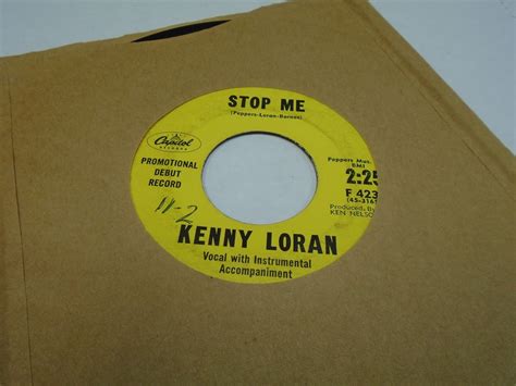 Kenny Loran Stop Mei Chickened Out Rockabilly 45 Rpm Capitol Vg