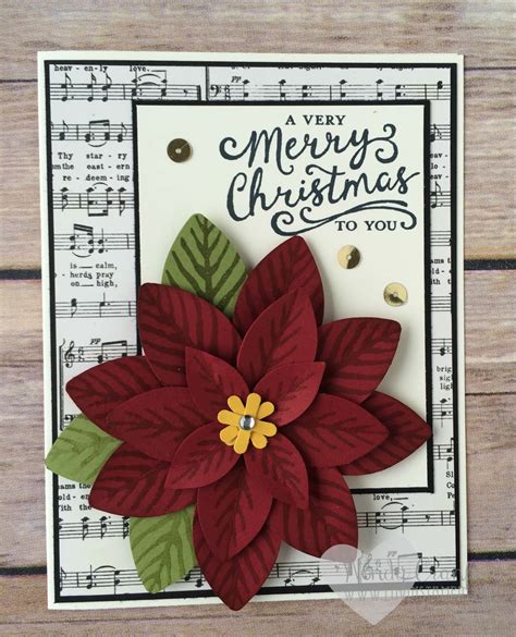 How To Make A Poinsettia Punch Art Card Luvin Stampin
