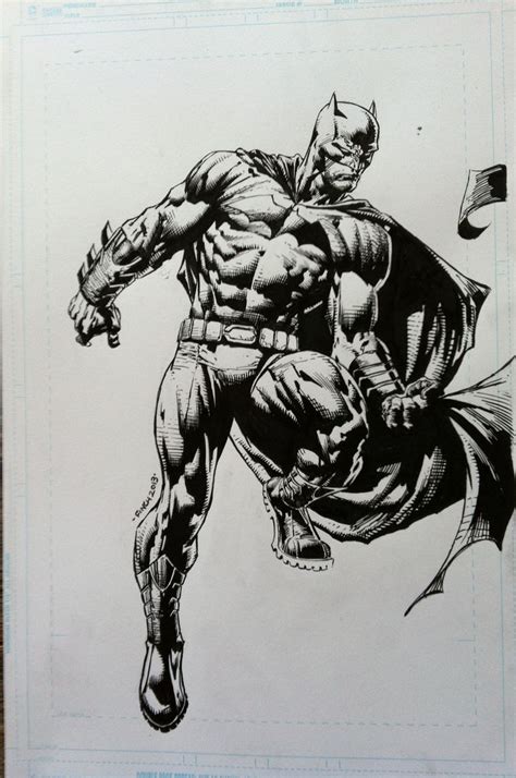 Batman By David Finch Comic Art Sketch Batman Art Comic Book Drawing
