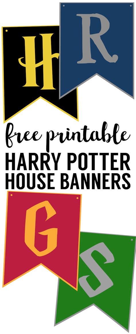 Harry Potter House Banners Free Printable Paper Trail Design