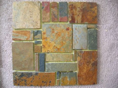Slate Stone Mosaic Random Tiles Kitchen Backsplash Free Priority Ship