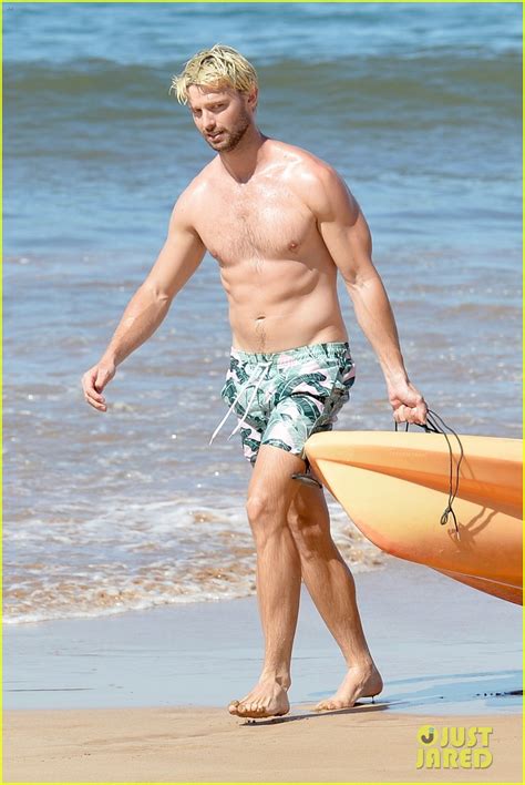 patrick schwarzenegger shows off fit physique during beach day in maui photo 4691072 patrick