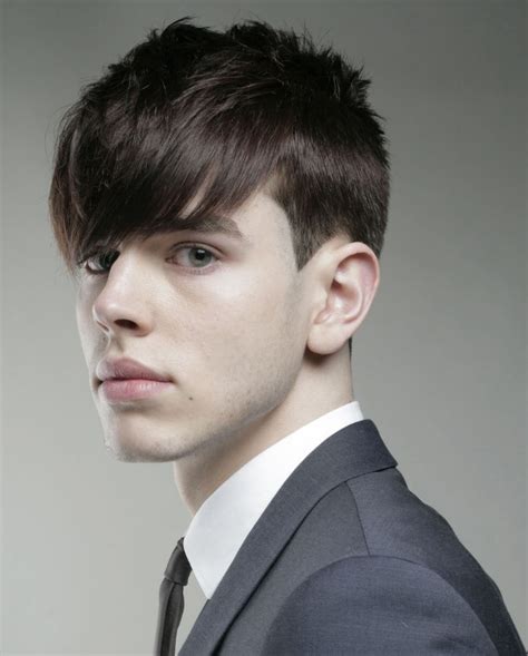 Classic Young Mens Hairstyle With Clean Lines And The Hair Cut Around