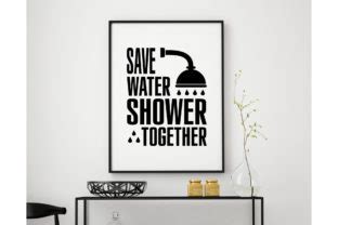 Save Water Shower Together Gr Fico Por Nicoprintableart Creative Fabrica
