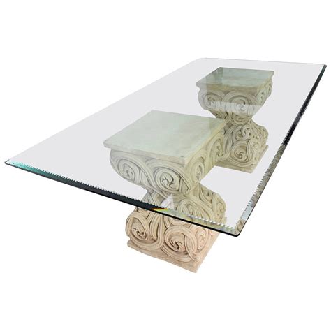 Buy glass coffee tables and get the best deals at the lowest prices on ebay! Glass Dining Table with Laser Cut Beaded Edge and Stone ...